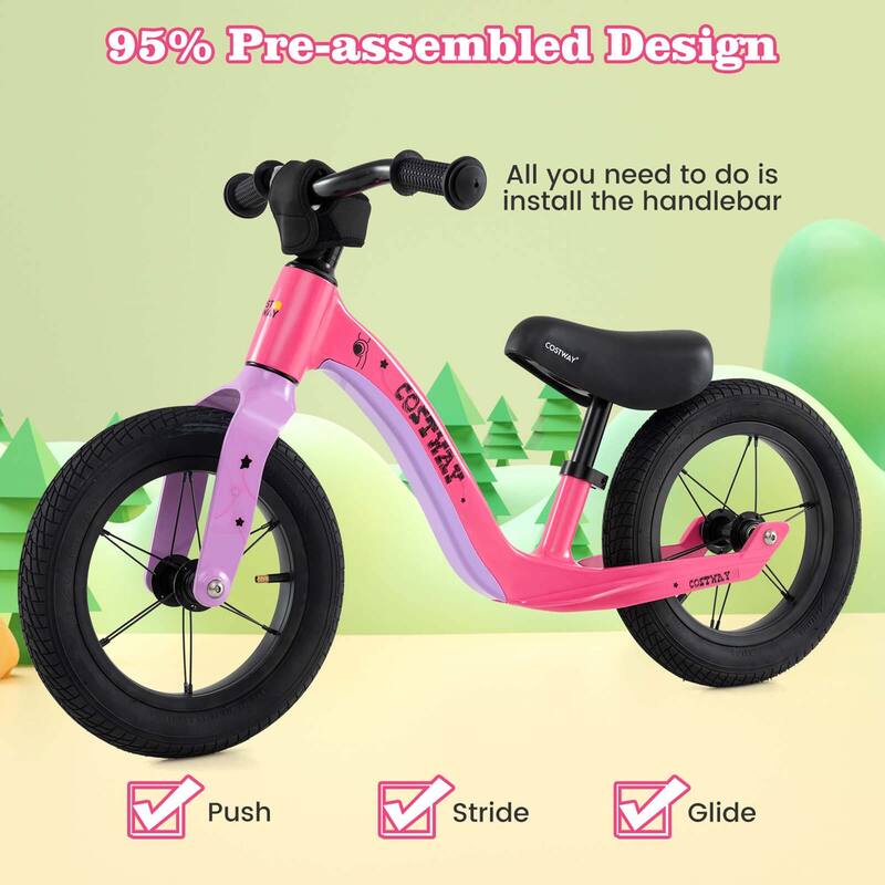 Costway 12 Inch Magnesium Toddler Balance Bike No Pedal Training - See Details