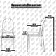 preview thumbnail 3 of 6, Larger Size Modern Transparent Dining Living Room Ghost Side Dining Room Chair Accent Lounge No Arms Armless Seat