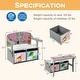 preview thumbnail 18 of 21, 3 in 1 Kids Convertible Activity Bench with 2 Removable Fabric Bins - 21" x 22" x 58"