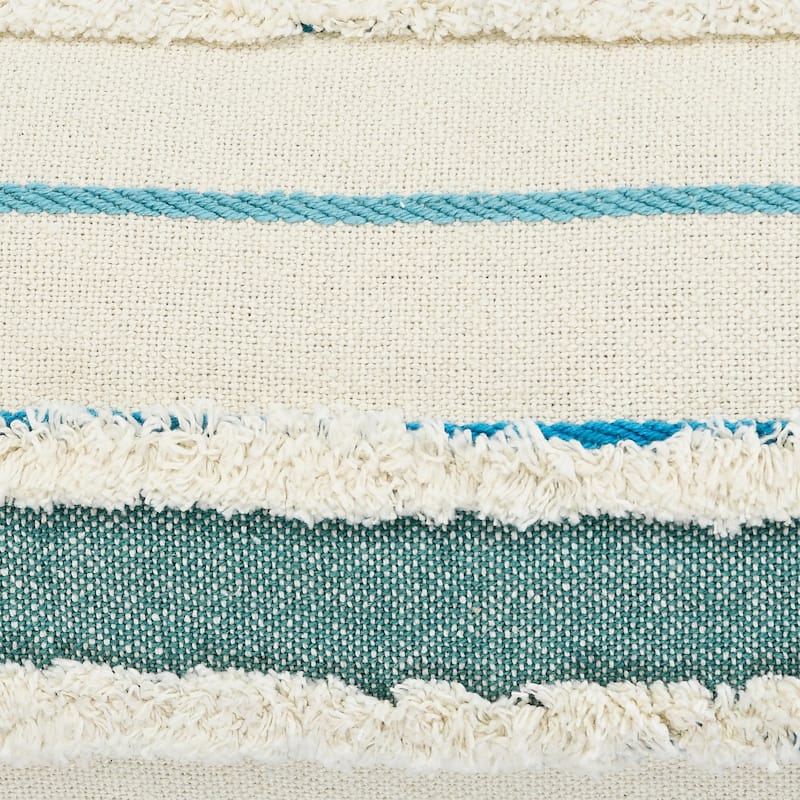Sevita Turquoise Quarry Striped Throw Pillow, Single or Set of 2