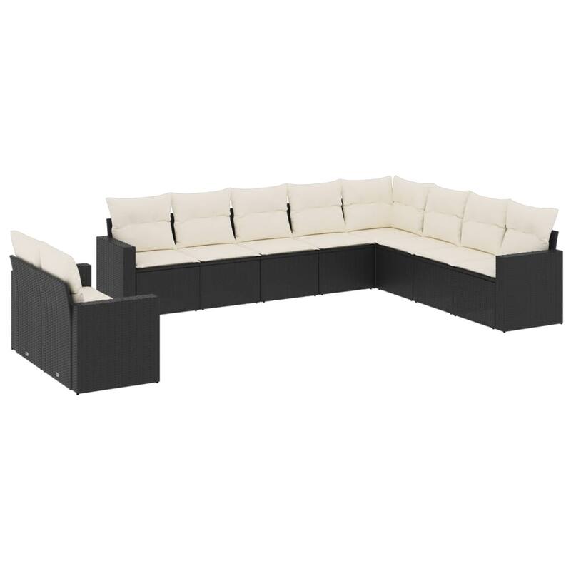 vidaXL Garden Sofa Set 11 Piece with Cushions Outdoor Sofa Set Poly Rattan