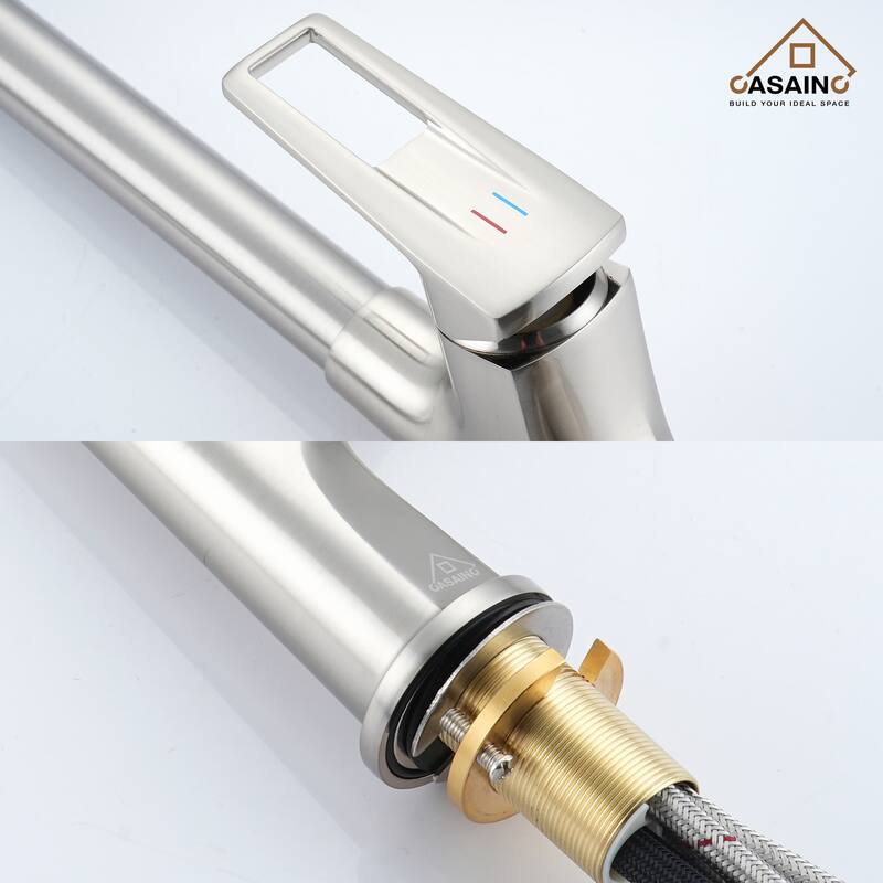 Single Handle Pull-Down Sprayer Kitchen Faucet