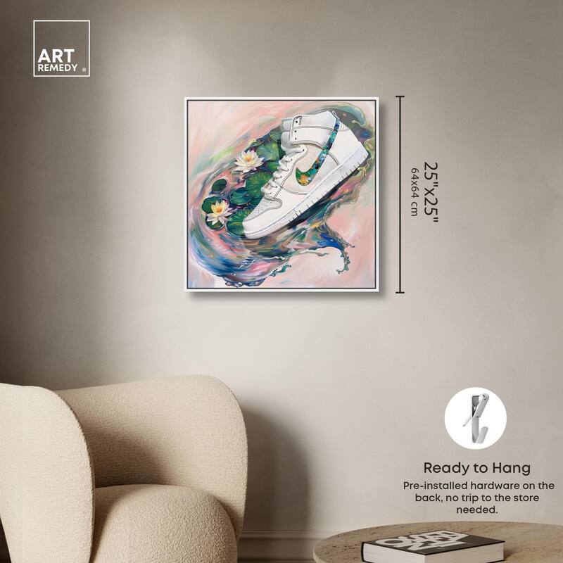 Lilypads Sneaker Splash Canvas by Art Remedy