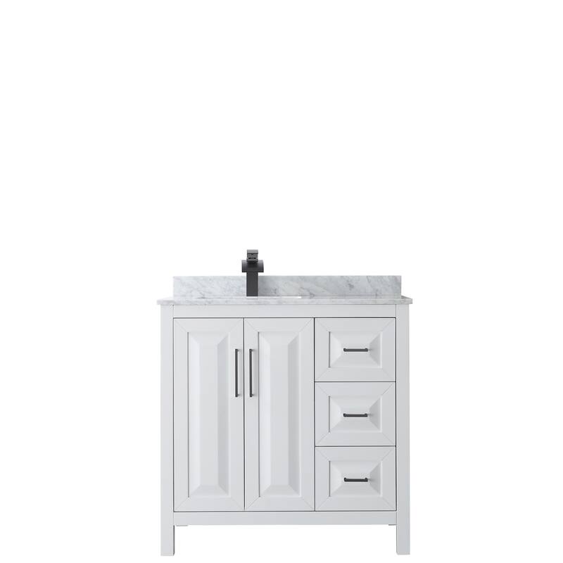 Daria 36-inch Single Vanity, Marble Top, No Mirror