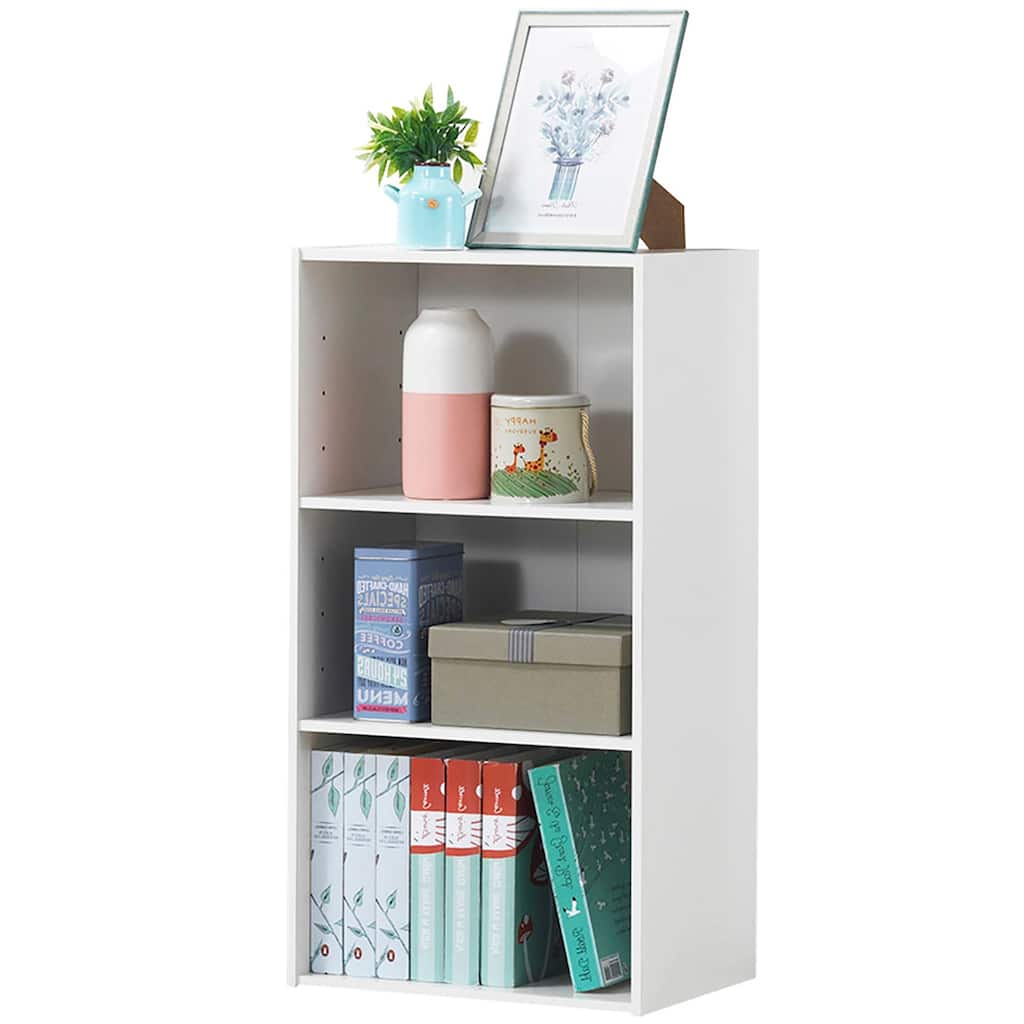 Gymax 3 Tier Open Shelf Bookcase Multi-functional Storage Display - See Details
