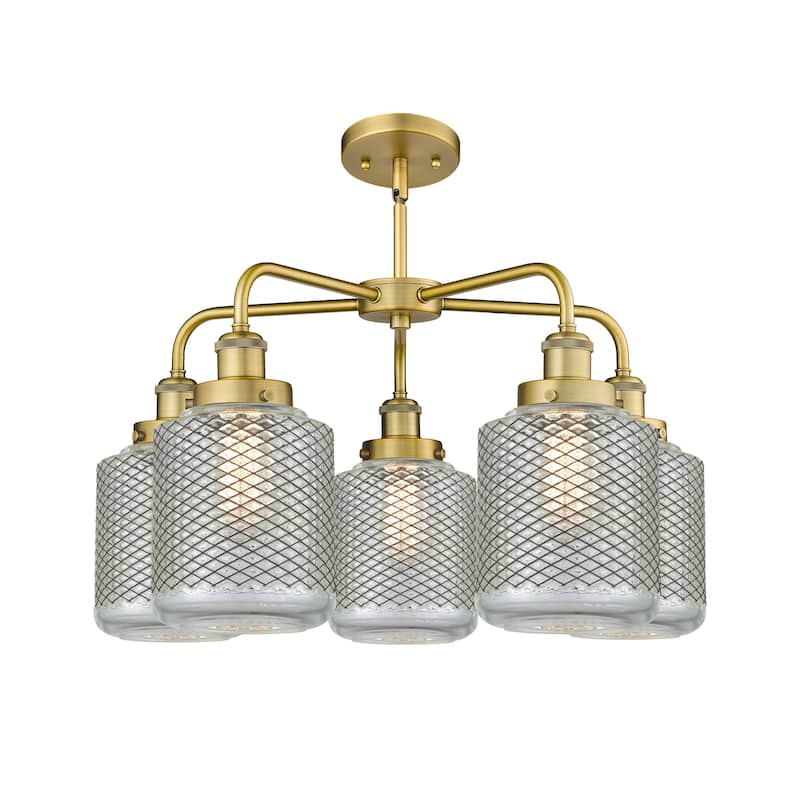 Innovations Lighting Edison - 5 Light 24" Stem Hung Chandelier
