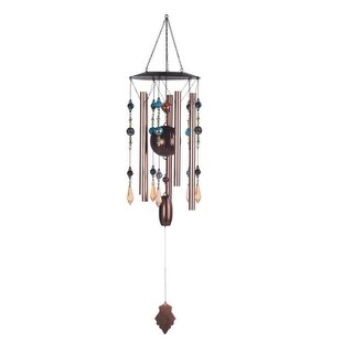 Q-Max 31" Long Bronze Chandelier Contemporary Wind Chime with Copper