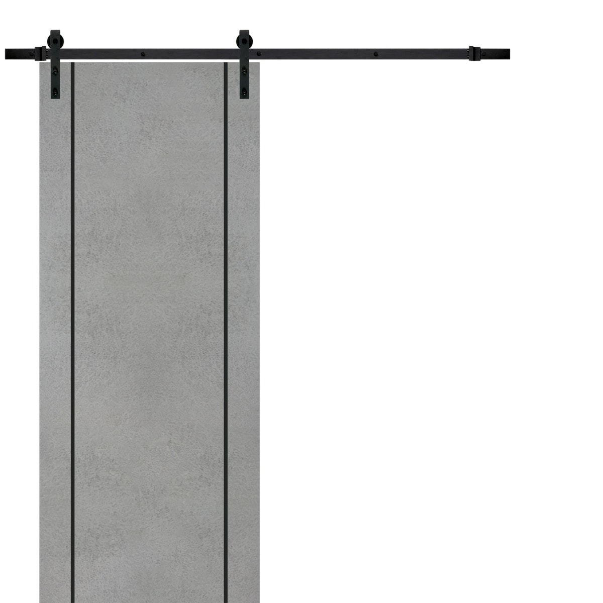 Sturdy Barn Door 18 x 80 Planum 0016 Concrete with 6.6FT