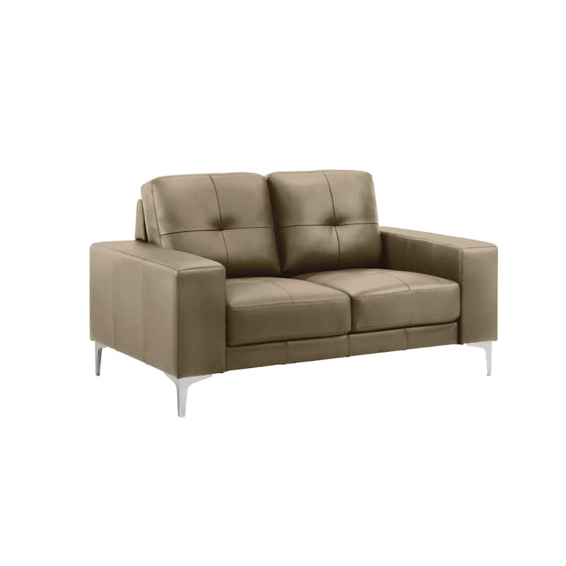 Faelin 79" Modern Sofa Loveseat, Top Grain Leather Couch with Removable Cushions