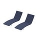 preview thumbnail 20 of 21, Bayview Outdoor Chaise Water Resistant Lounge Cushion (Set of 2) Navy