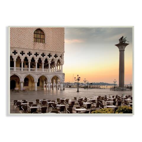 Stupell Industries San Marco Sunset Italian Architecture Traditional Buildings Wood Wall Art - Multi-Color