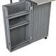 preview thumbnail 14 of 53, Outdoor Kitchen Island with Stainless Steel Top & Storage, Lockable Wheels