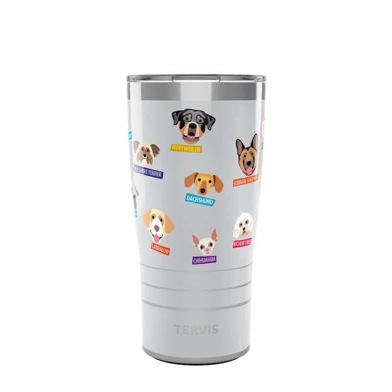 Tervis Traveler Flat Art Dogs Triple Walled Insulated Travel Tumbler, Stainless Steel - 20oz - 20oz