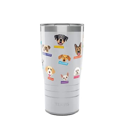Tervis Traveler Flat Art Dogs Triple Walled Insulated Travel Tumbler, Stainless Steel - 20oz