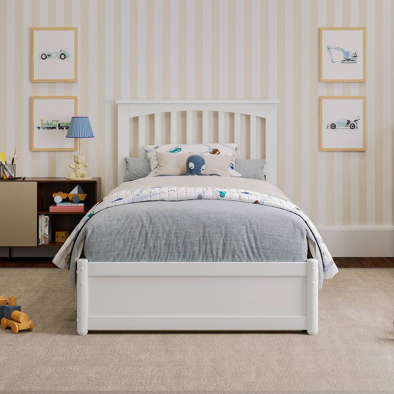 Everett Platform Bed with Panel Footboard and Storage Drawers