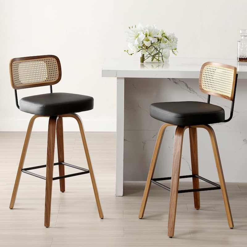 26"/29" Swivel Bar Stools/ Counter Stools with Bentwood Legs
