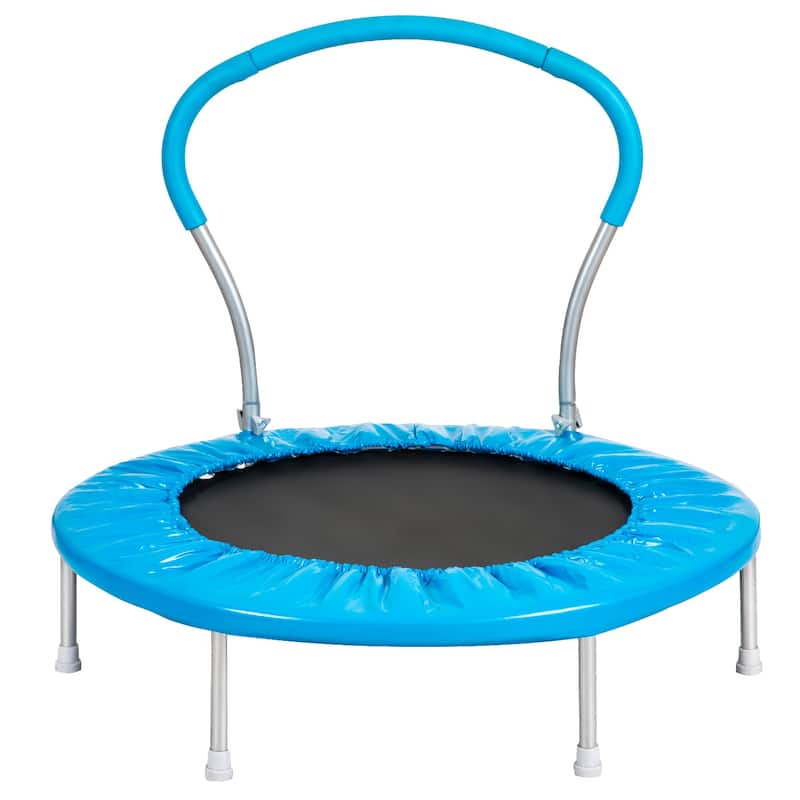 36" trampoline with handle(bl)-metal,for Kids,Mini trampoline - Blue