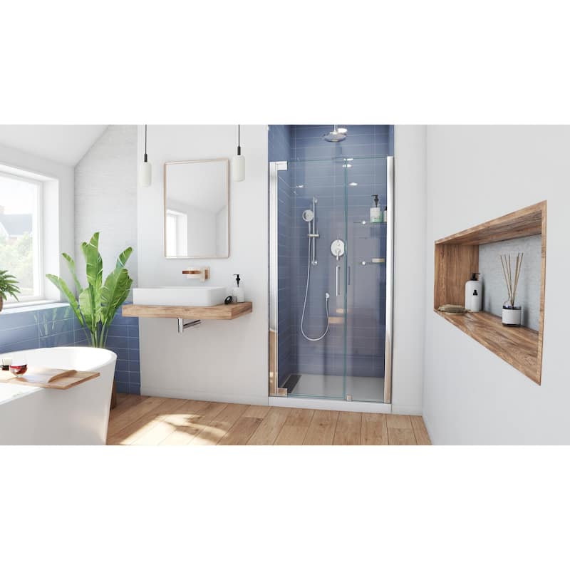 DreamLine Elegance 46-48 in. W x 72 in. H Frameless Pivot Shower Door - 46" - 48" W