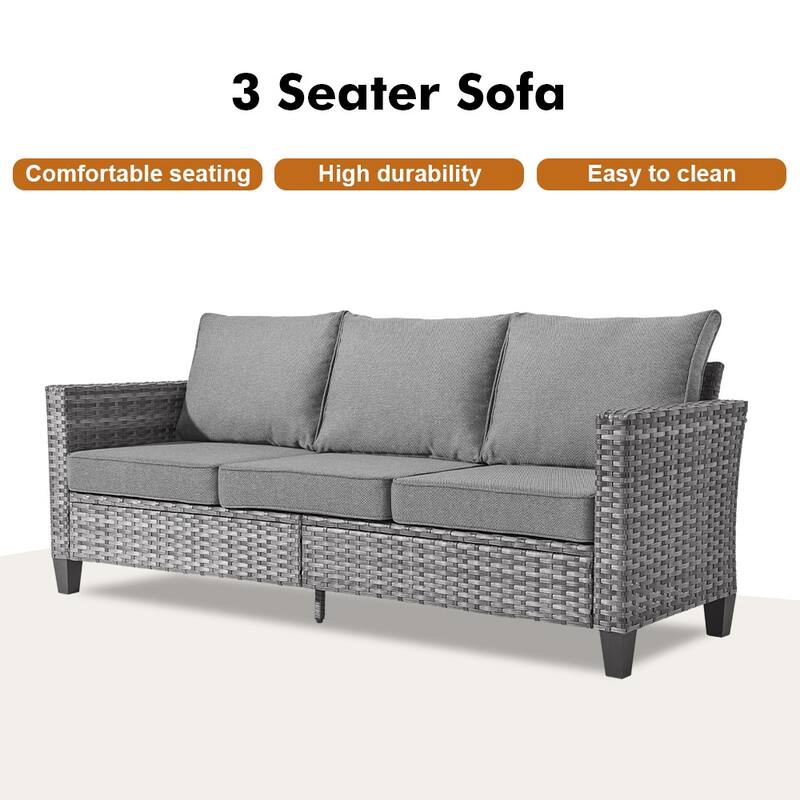 OVIOS 6-Piece Outdoor Wicker Lounge Set