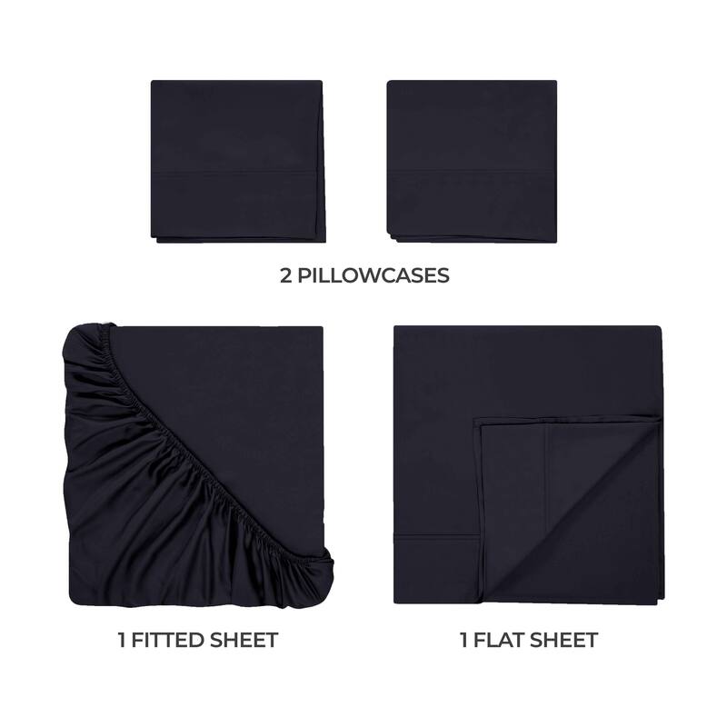Superior Egyptian Cotton 300 Thread Count Solid Bed Sheet Set