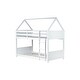 preview thumbnail 46 of 52, Wooden Low Height Twin Over Twin Bunk Bed Kids Bed with Guardrails,Ladder