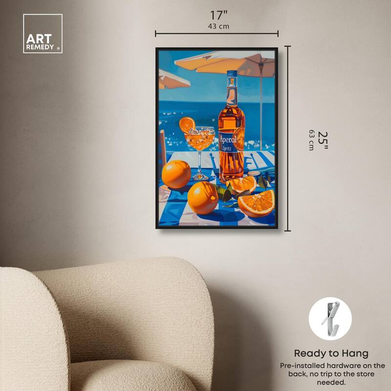 Coastal Aperol Canvas by Art Remedy