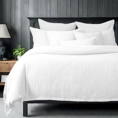 Payton White Reversible Quilt Set