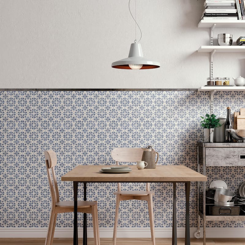 Merola Tile Harmonia Atlantic Cobalt Blue 13" x 13" Ceramic Floor and Wall Tile
