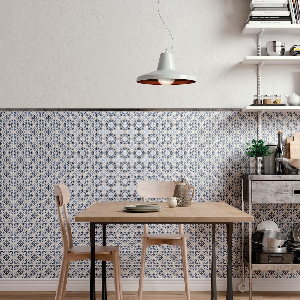Merola Tile Harmonia Atlantic Cobalt Blue 13" x 13" Ceramic Floor and Wall Tile
