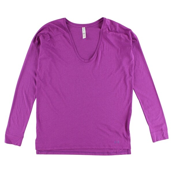 purple under armour long sleeve shirt