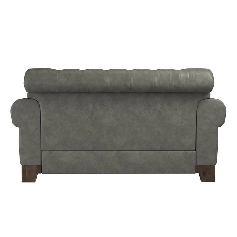 Greenwich Tufted Rolled Arm Nailhead Chesterfield Loveseat by iNSPIRE Q Artisan