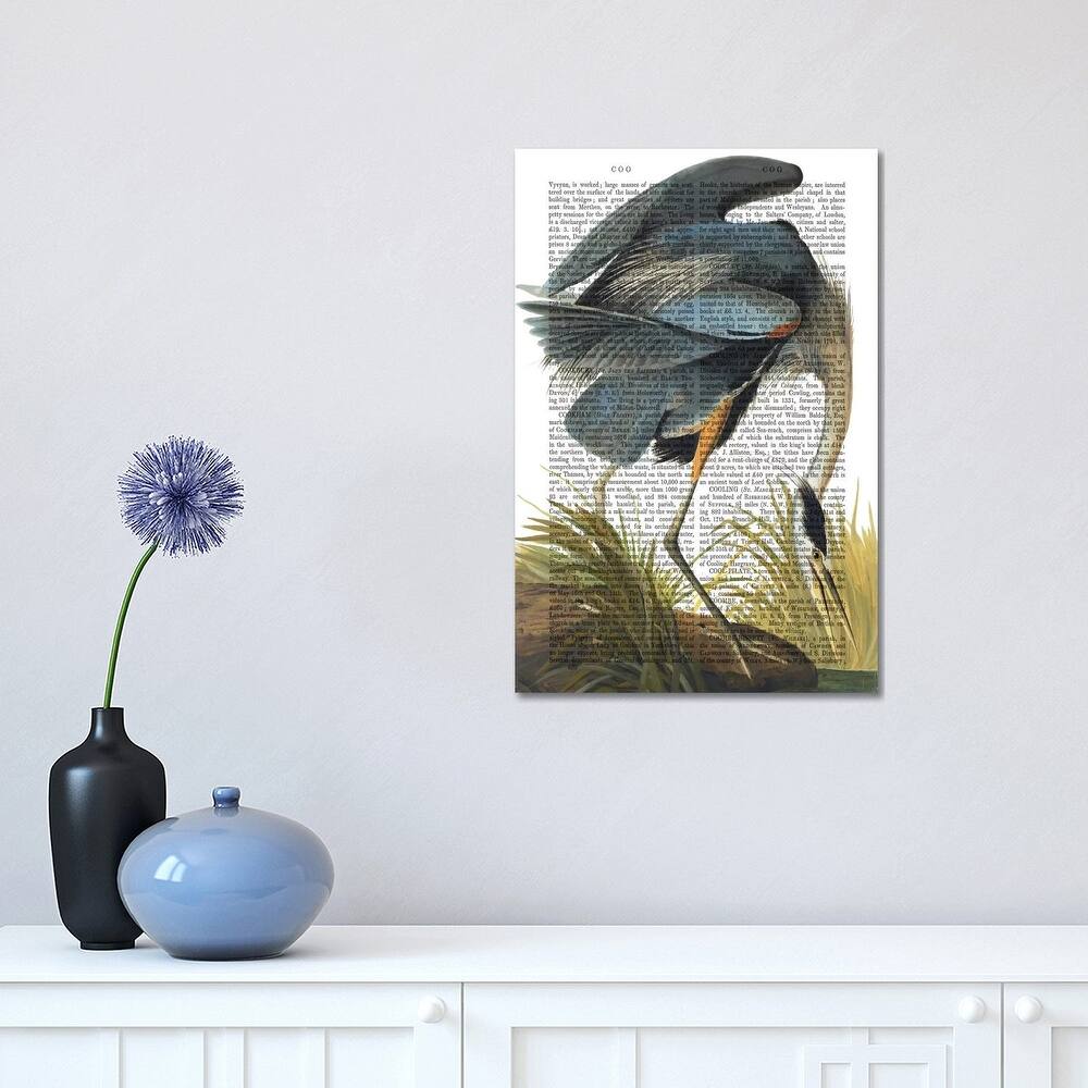 iCanvas "Blue Heron I" by Fab Funky Canvas Print