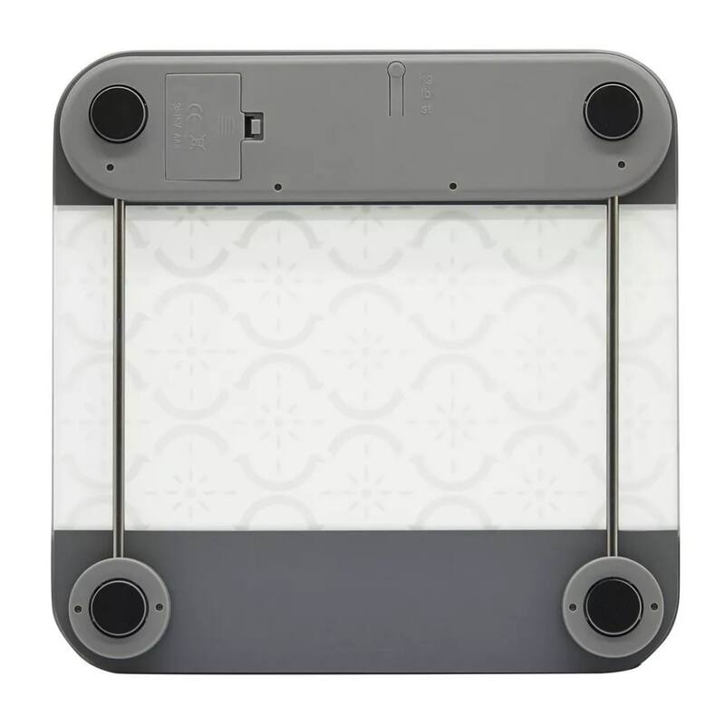 Taylor Digital Glass Body Composition Scale with Moroccan Frosted Design Clear/Gray