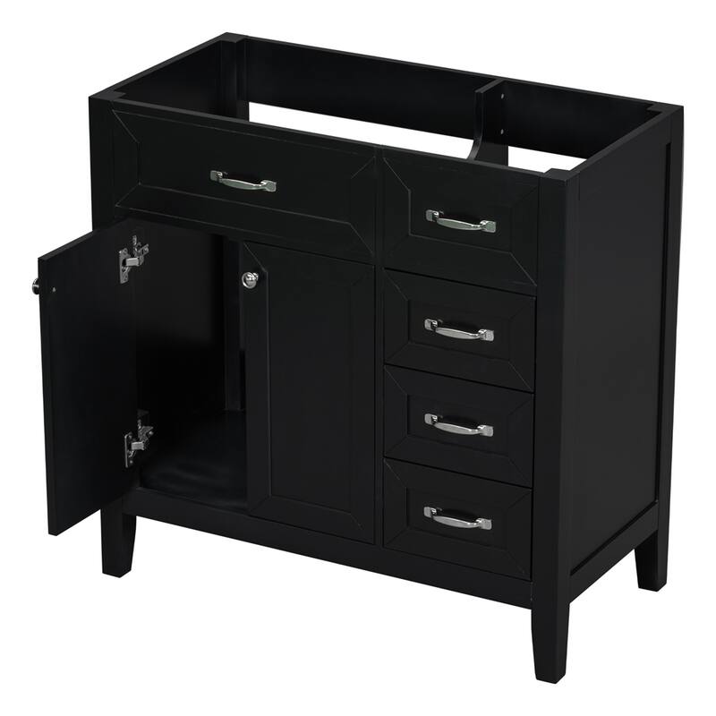 35.5" Bathroom Vanity with Drawers and Solid Frame（No Sink）