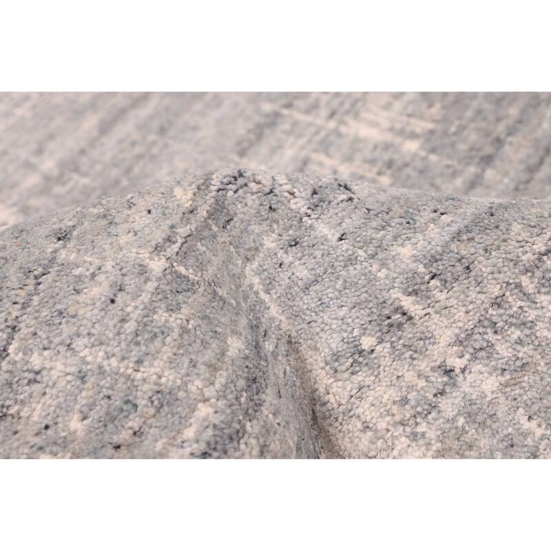 ECARPETGALLERY Hand Loomed Elysian Grey Wool Rug - 7'8 x 9'10