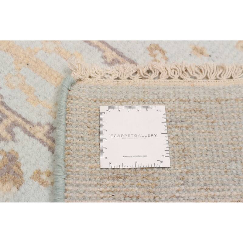 ECARPETGALLERY Hand-knotted Royal Oushak Light Blue Wool Rug - 2'6 x 8'2