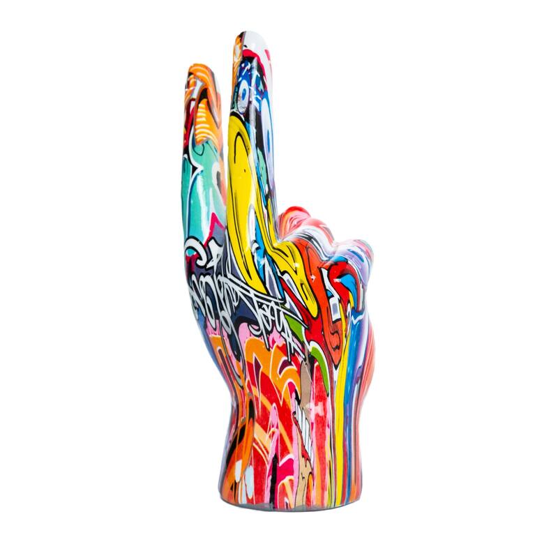 Interior Illusions Plus Street Art Peace Sign Tabletop - 9" tall