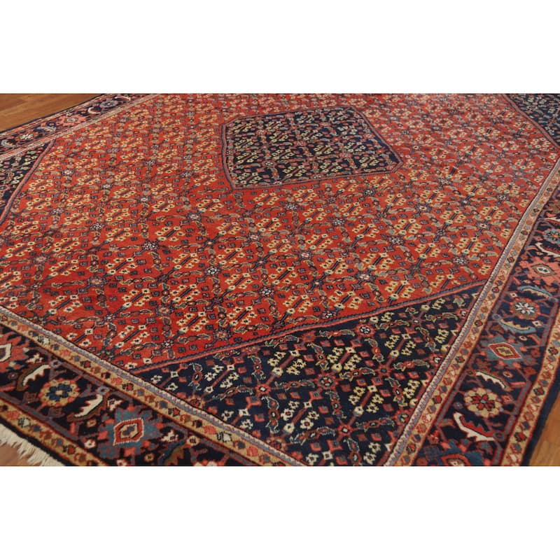 Hand Knotted Oriental 100% Wool Carpet Traditional Medallion Oranges & Rust Sultanabad Area Rug - 12' 0'' X 8' 8''