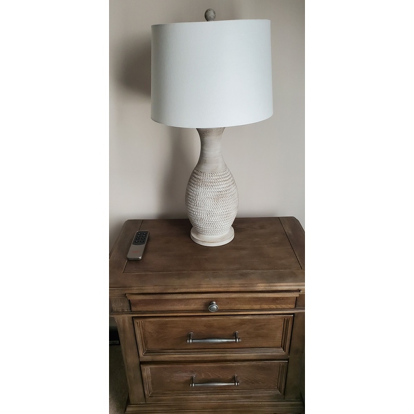 Set Grey 15/"x15/"x30/" Safavieh Lighting 30-inch Bentlee Grey LED Table Lamp
