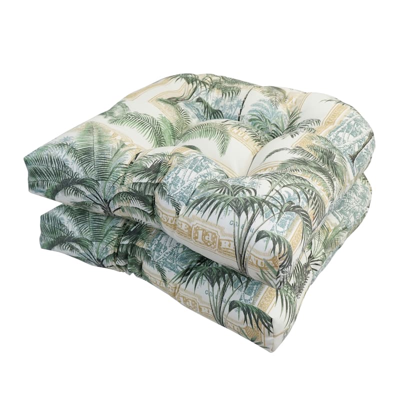 Blazing Needles 19-inch U-Shaped Dining Chair Cushions (Set of 2)