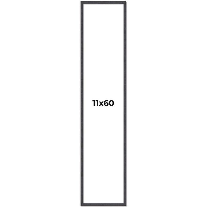 11x60 Frame Brown Solid Wood Picture Frame - Complete Modern Photo