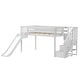 preview thumbnail 47 of 62, Max and Lily Classic Twin Low Loft with Stairs, Easy Slide and Curtain