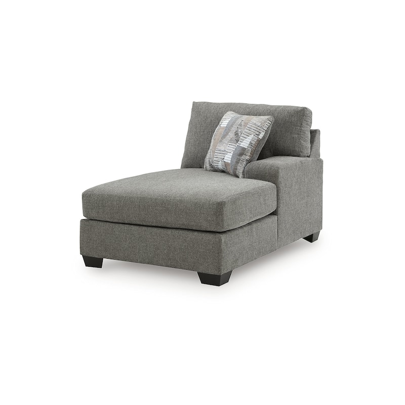 Signature Design by Ashley Seyler Lane Gray 3-Piece Sectional with Chaise - 144" W x 93" D x 39" H