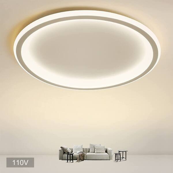 Modern LED round ceiling light dimmable with remote control N/A Bed Bath & Beyond 37165427