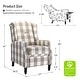 preview thumbnail 7 of 10, Damaris Mid-Century Modern Manual Pushback Recliner with Wingback Design by HULALA HOME