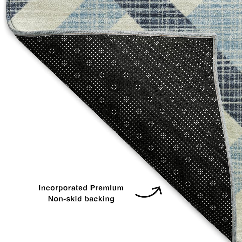 Premium Washable Super Soft Contemporary Geo Mayfield Rug