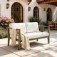 preview thumbnail 80 of 195, Outdoor Teak Solid Wood Patio Furniture Set Loveseat Armchair Table Collection