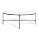 preview thumbnail 2 of 7, SAFAVIEH Couture Jessa Oval Metal Coffee Table - 40"W x 30"D x 15"H