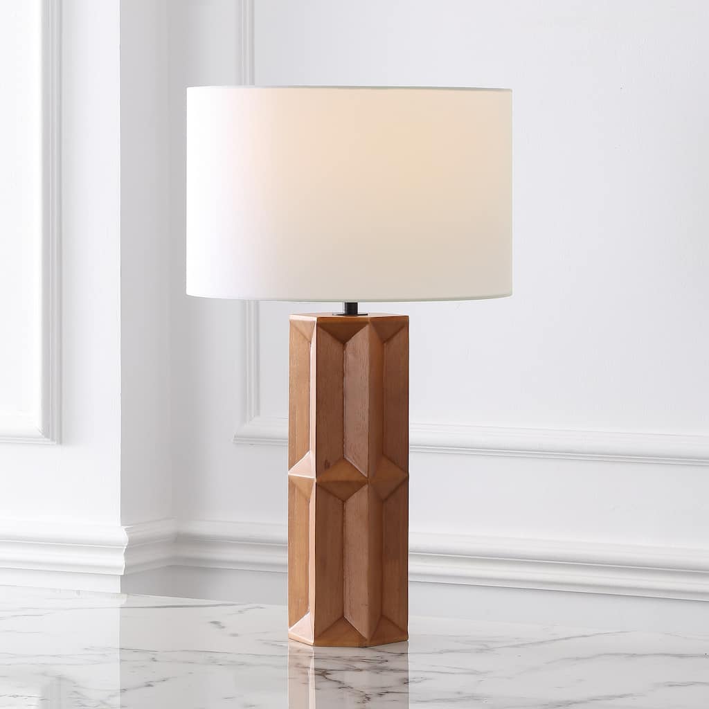 SAFAVIEH Couture Ferdinand Wood Table Lamp - 16"W x 16"D x 29"H