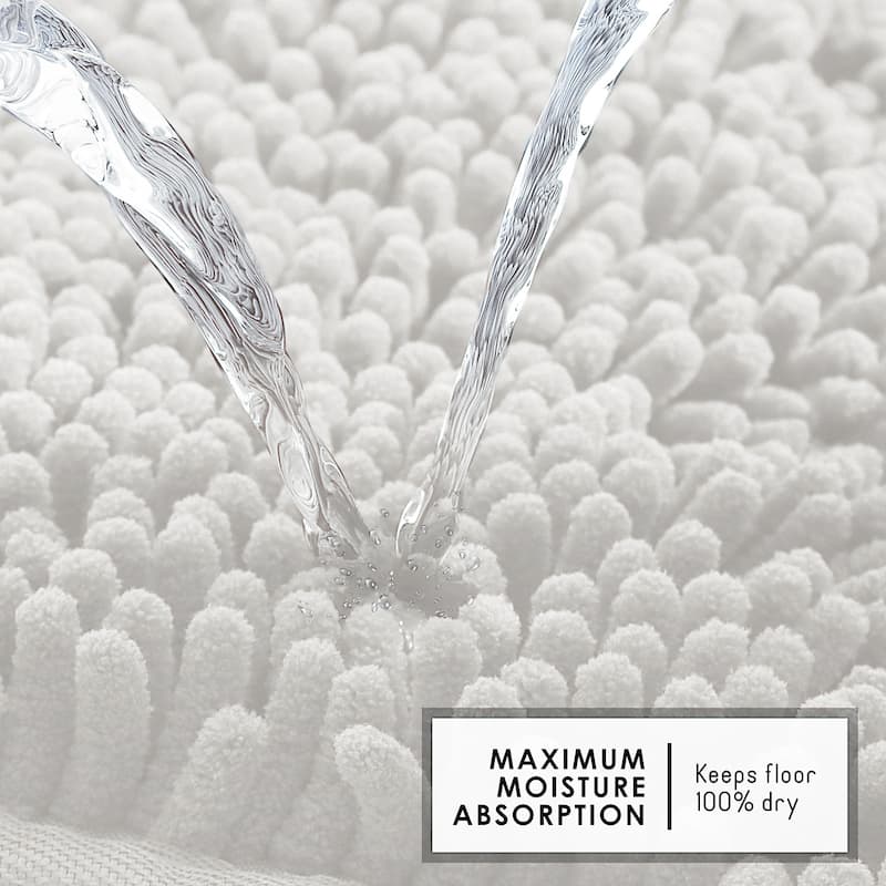 Empyrean Non-Slip Super Plush Chenille Bathroom Rugs